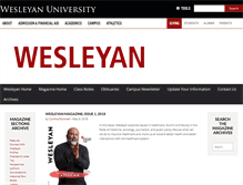 Tablet Screenshot of magazine.wesleyan.edu