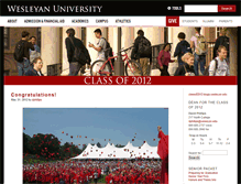Tablet Screenshot of classof2012.blogs.wesleyan.edu