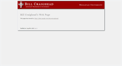 Desktop Screenshot of bcraighead.faculty.wesleyan.edu