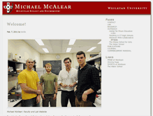 Tablet Screenshot of mmcalear.faculty.wesleyan.edu