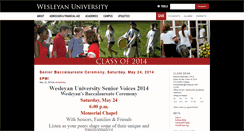 Desktop Screenshot of classof2014.blogs.wesleyan.edu