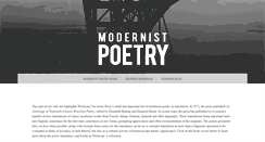 Desktop Screenshot of modernistpoetry.site.wesleyan.edu