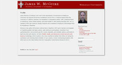 Desktop Screenshot of jmcguire.faculty.wesleyan.edu