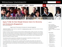 Tablet Screenshot of deanfordiversity.blogs.wesleyan.edu