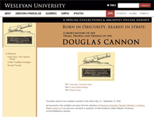 Tablet Screenshot of douglascannon.site.wesleyan.edu