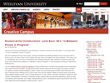 Tablet Screenshot of creativecampus.blogs.wesleyan.edu