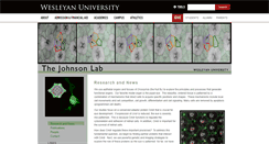 Desktop Screenshot of johnsonlab.research.wesleyan.edu