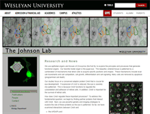 Tablet Screenshot of johnsonlab.research.wesleyan.edu