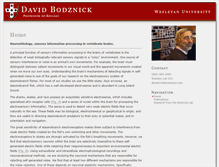 Tablet Screenshot of dbodznick.faculty.wesleyan.edu