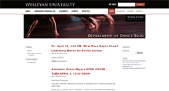 Desktop Screenshot of dance.blogs.wesleyan.edu